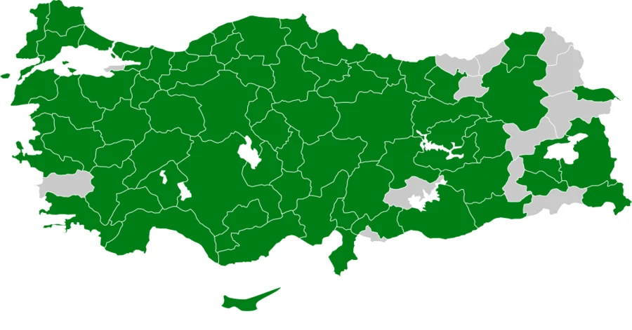 Bülbül Türkiye dağılım haritası