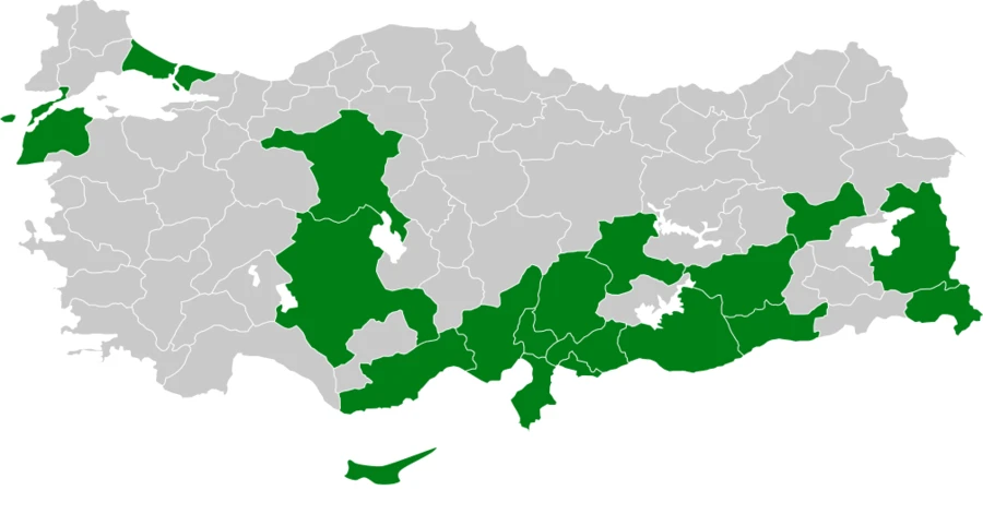 Ak Çaylak Türkiye dağılım haritası