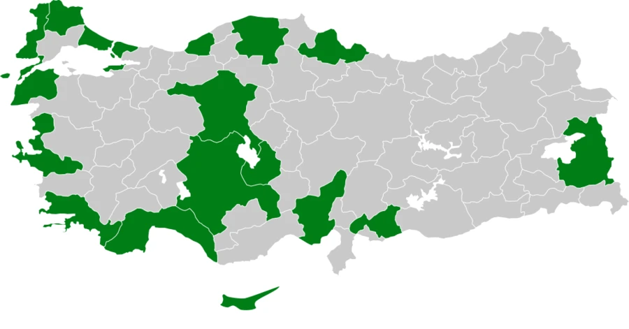 Büyük Kumkuşu Türkiye dağılım haritası