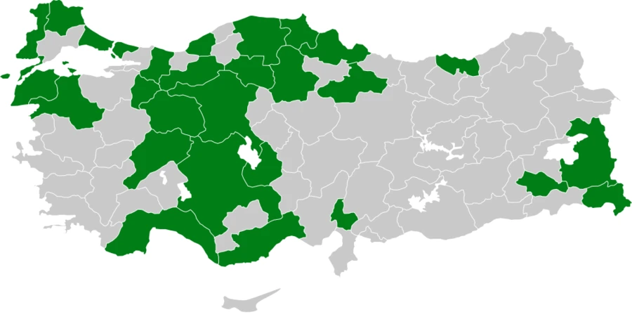 Büyük Örümcekkuşu Türkiye dağılım haritası