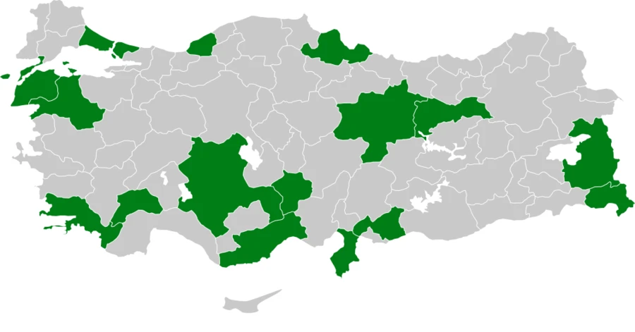 Büyük Suçulluğu Türkiye dağılım haritası