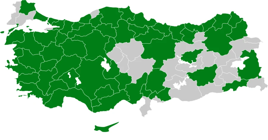 Çam Baştankarası Türkiye dağılım haritası