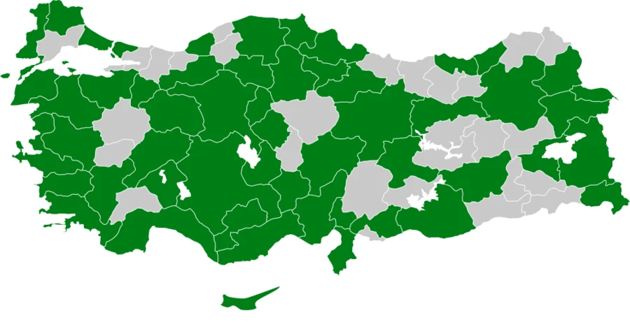 Çeltikçi Türkiye dağılım haritası