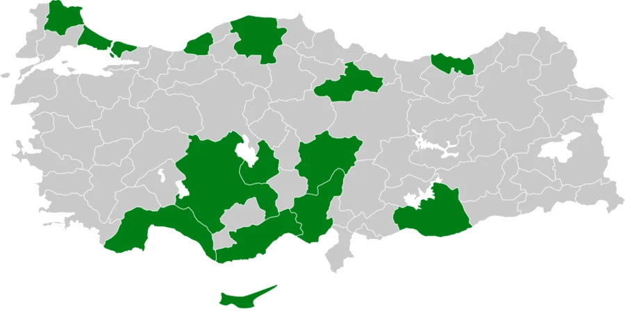 Dağ Cılıbıtı Türkiye dağılım haritası