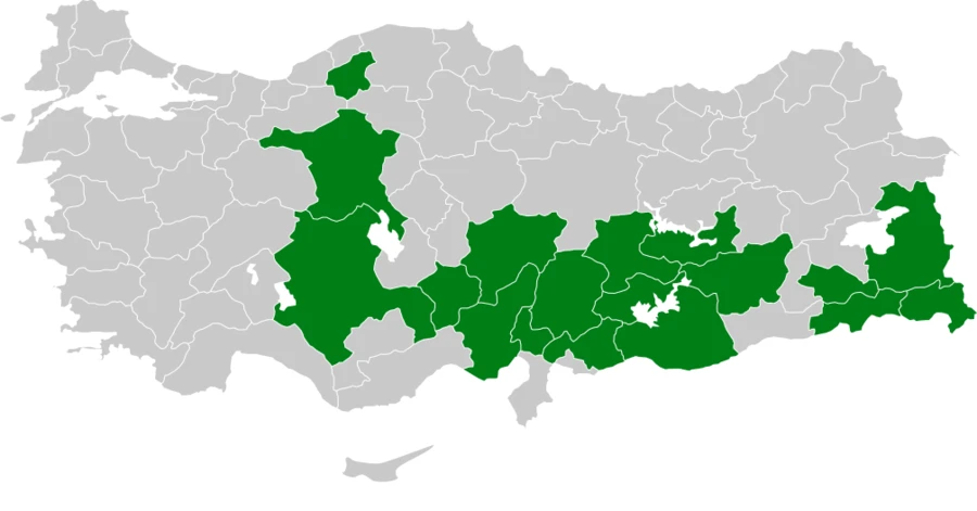 Dağ Mukallidi Türkiye dağılım haritası