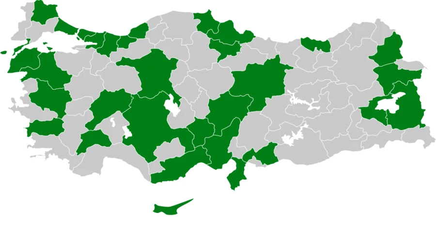 Dikkuyruk Türkiye dağılım haritası