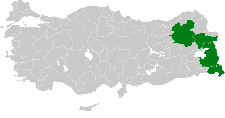 Doğu Kirazkuşu Türkiye dağılım haritası