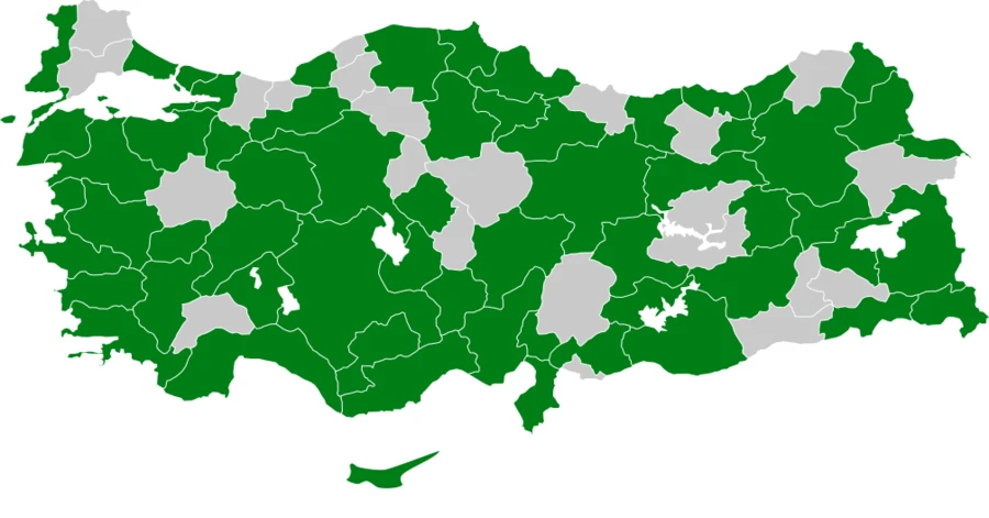 Dövüşkenkuş Türkiye dağılım haritası