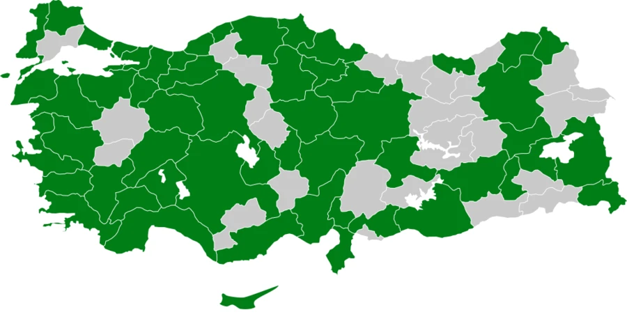 Gök Doğan Türkiye dağılım haritası