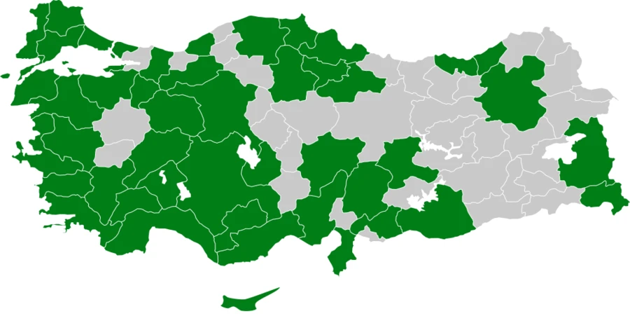 Gökçe Delice Türkiye dağılım haritası
