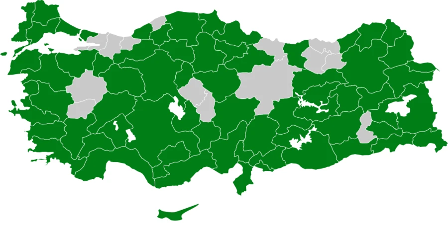 Gökkuzgun Türkiye dağılım haritası