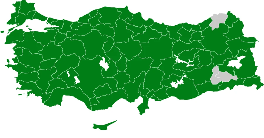 Gri Balıkçıl Türkiye dağılım haritası