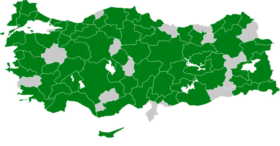 Guguk Türkiye dağılım haritası