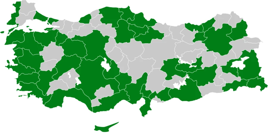 Halkalı Cılıbıt Türkiye dağılım haritası