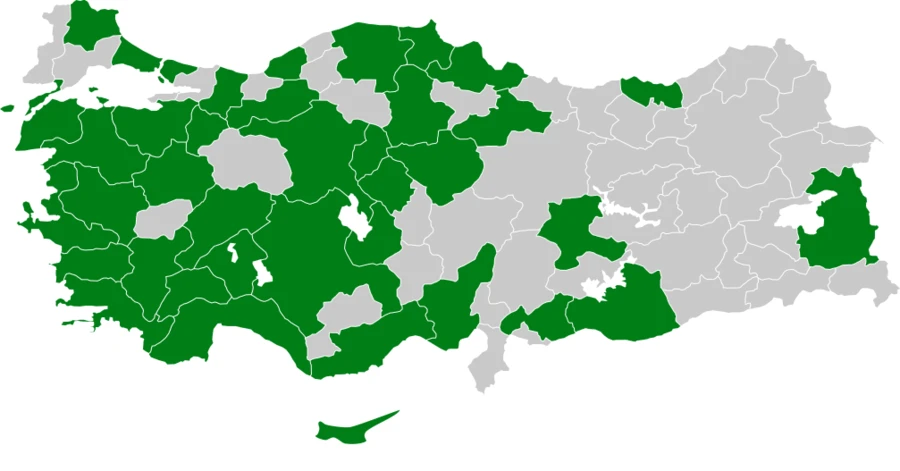 Halkalı Sinekkapan Türkiye dağılım haritası