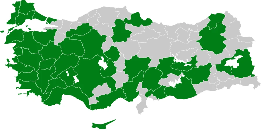 Akgözlü Ötleğen Türkiye dağılım haritası