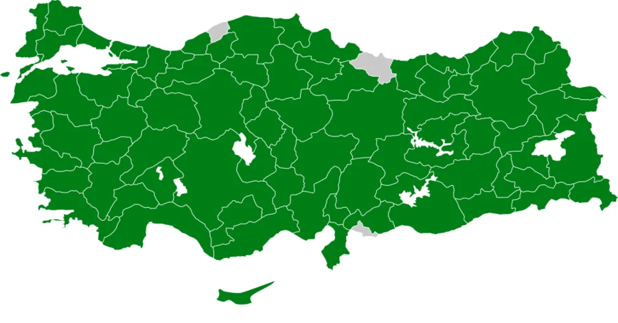 İbibik Türkiye dağılım haritası