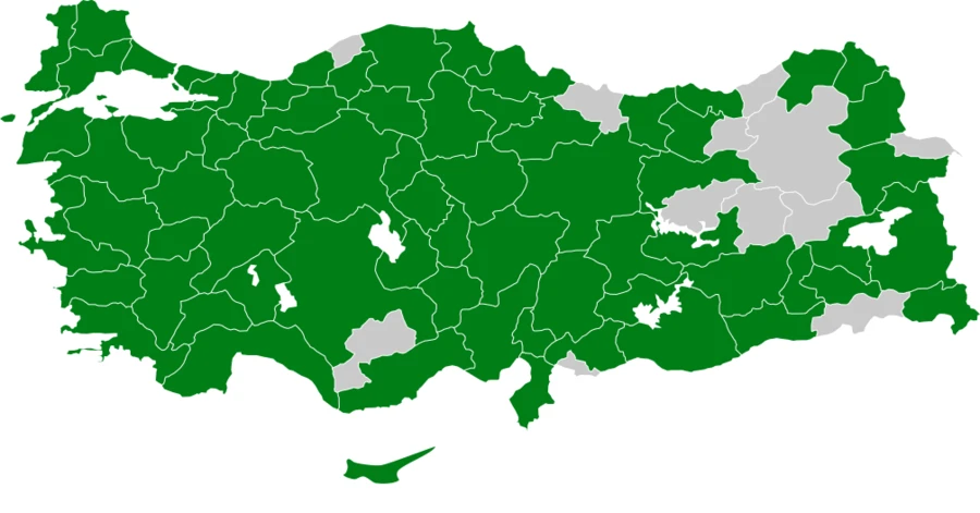 Kamışbülbülü Türkiye dağılım haritası