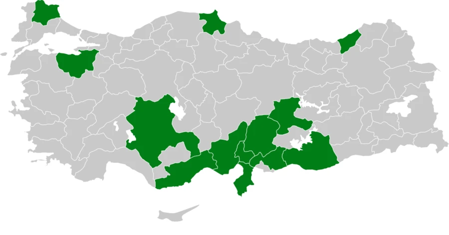 Kap Kumrusu Türkiye dağılım haritası