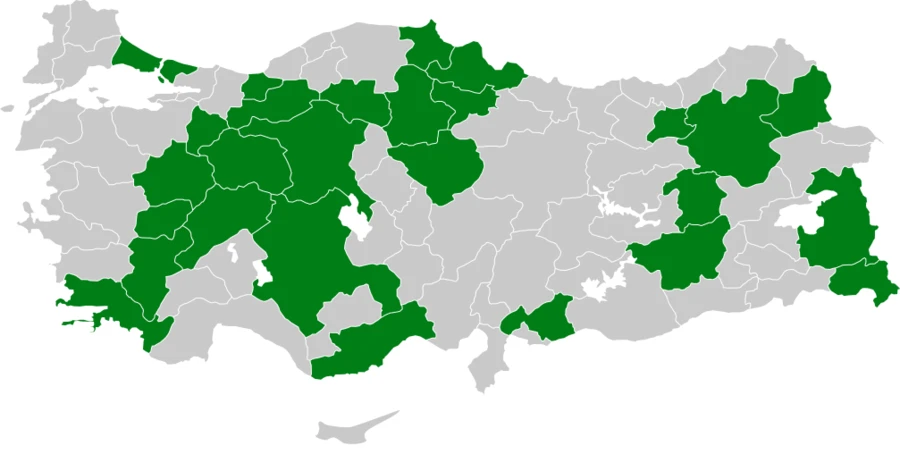 Kara Akbaba Türkiye dağılım haritası