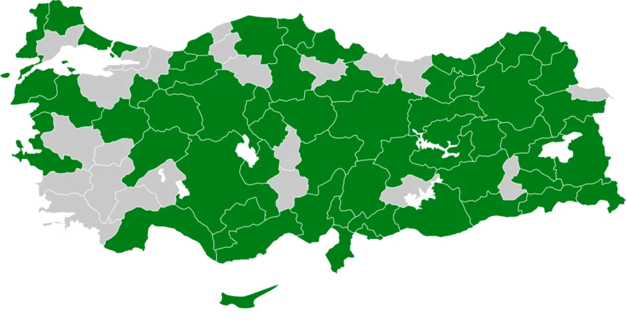 Kara Çaylak Türkiye dağılım haritası