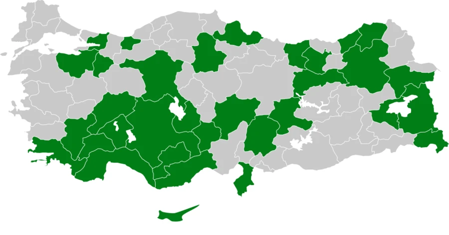 Kara İskete Türkiye dağılım haritası