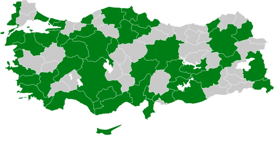 Kara Kızılbacak Türkiye dağılım haritası