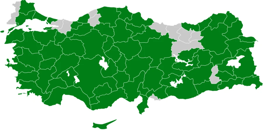 Karabaşlı Çinte Türkiye dağılım haritası