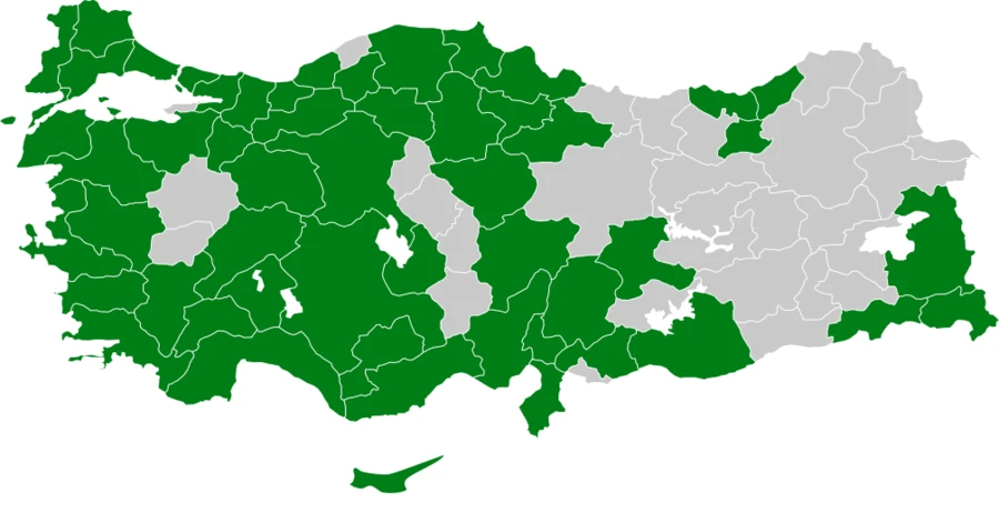 Karabaşlı İskete Türkiye dağılım haritası