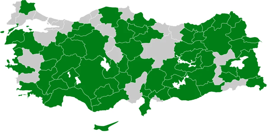 Kaya Çintesi Türkiye dağılım haritası