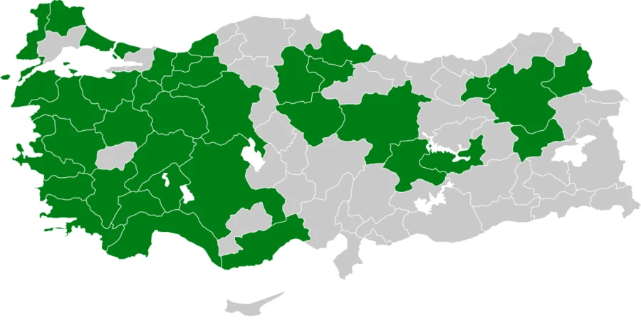 Akkuyruklu Kartal Türkiye dağılım haritası