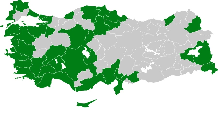 Kervançulluğu Türkiye dağılım haritası