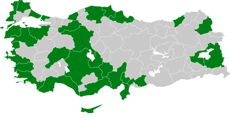 Kızıl Kumkuşu Türkiye dağılım haritası
