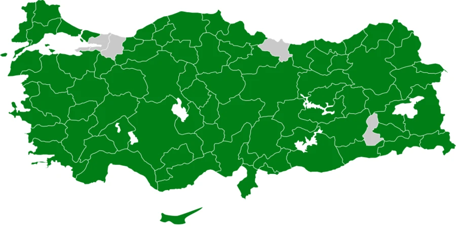 Kızıl Şahin Türkiye dağılım haritası