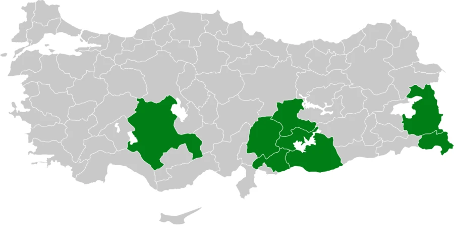 Kızılca Kuyrukkakan Türkiye dağılım haritası