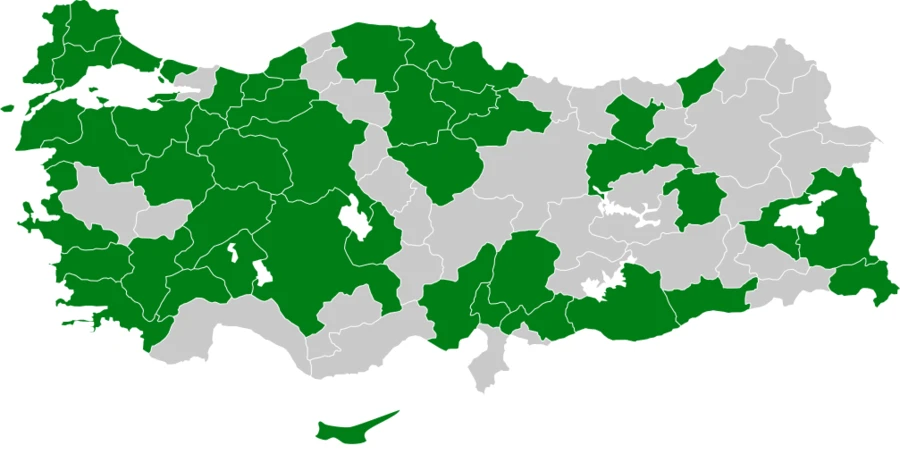 Kocabaş Türkiye dağılım haritası