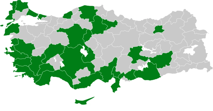 Kocagöz Türkiye dağılım haritası