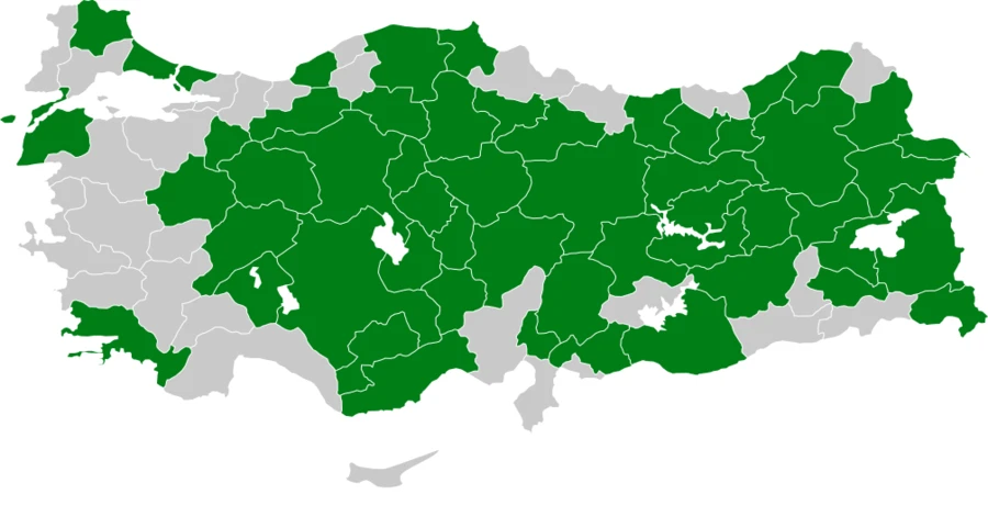 Küçük Akbaba Türkiye dağılım haritası