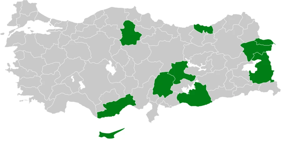 Küçük Alamecek Türkiye dağılım haritası