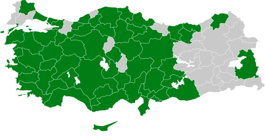 Küçük İskete Türkiye dağılım haritası