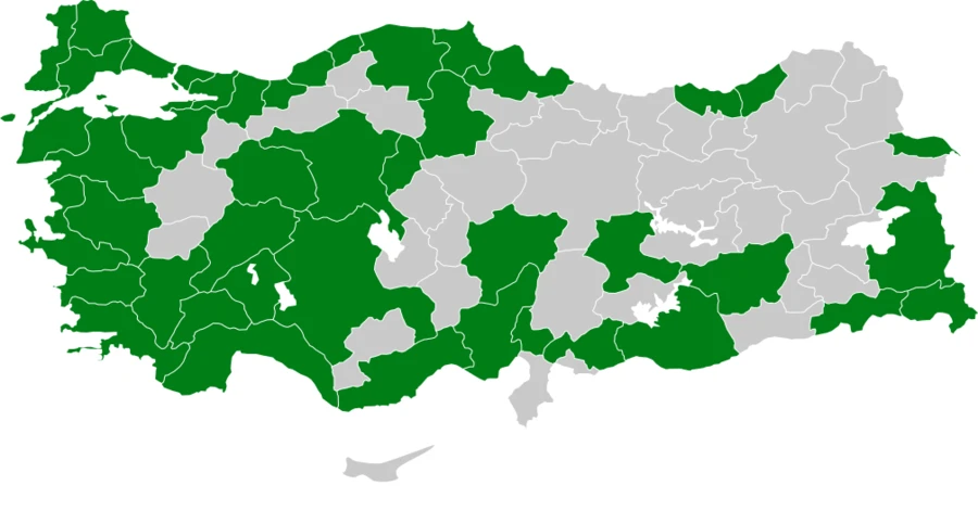 Küçük Karabatak Türkiye dağılım haritası