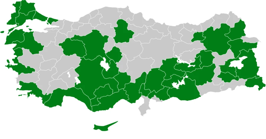 Küçük Kerkenez Türkiye dağılım haritası