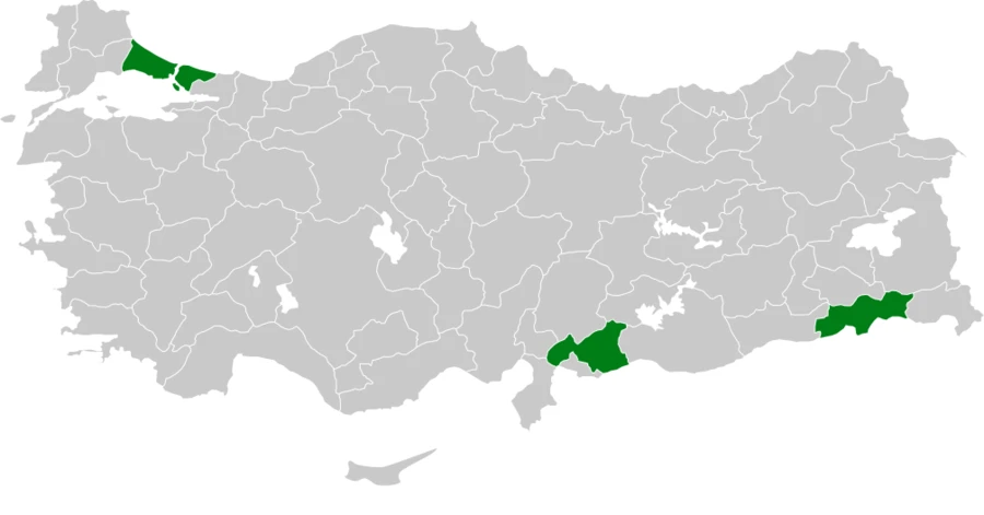 Akyanaklı Arapbülbülü Türkiye dağılım haritası