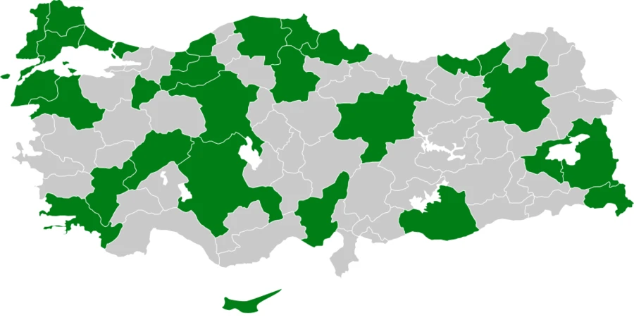 Küçük Sinekkapan Türkiye dağılım haritası