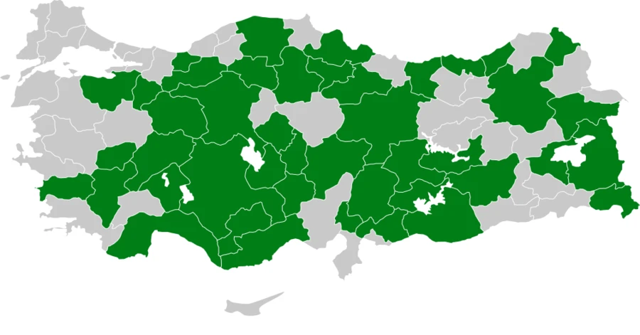 Kulaklı Toygar Türkiye dağılım haritası
