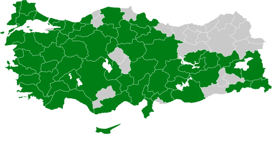 Maskeli Örümcekkuşu Türkiye dağılım haritası