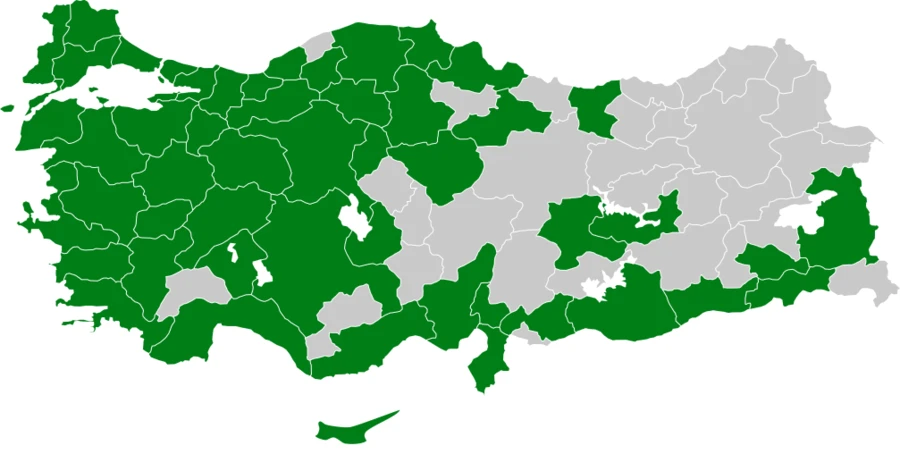 Maskeli Ötleğen Türkiye dağılım haritası
