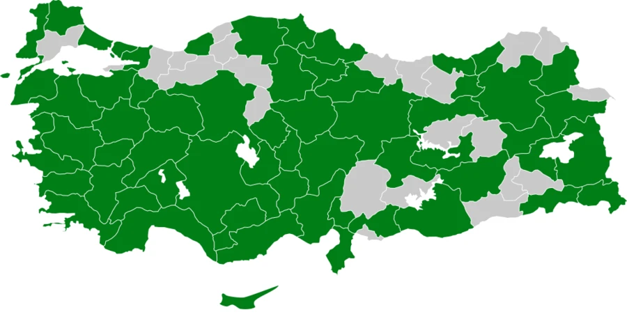Orman Düdükçünü Türkiye dağılım haritası