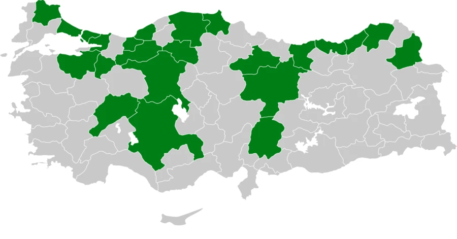 Orman Tırmaşıkkuşu Türkiye dağılım haritası