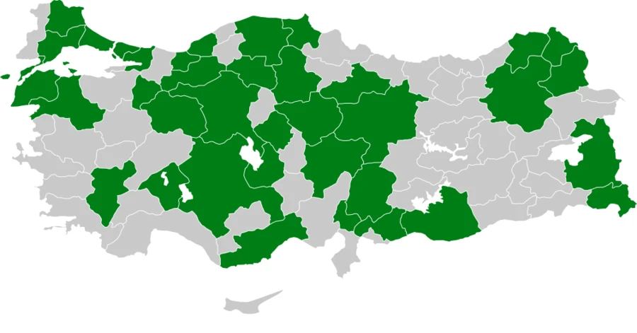 Şah Kartal Türkiye dağılım haritası